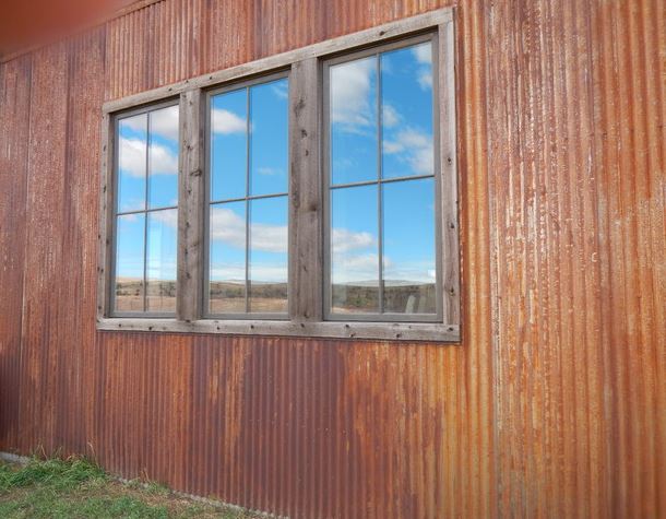 rusted metal wall panels